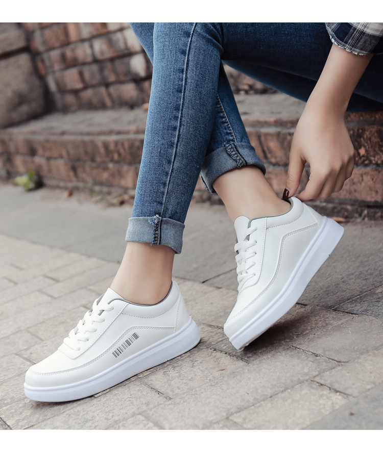 Giải phóng mặt bằng giày của phụ nữ chụp đường phố giày trắng nữ hoang dã Hàn Quốc ulzzang Harajuku phẳng thể thao giản dị giày vải