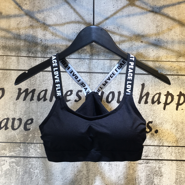 2 cái không có vòng thép bra beauty vest phong cách thể thao đồ lót chống sốc chạy ngủ áo ngực cô gái yoga khô nhanh áo bra tập yoga