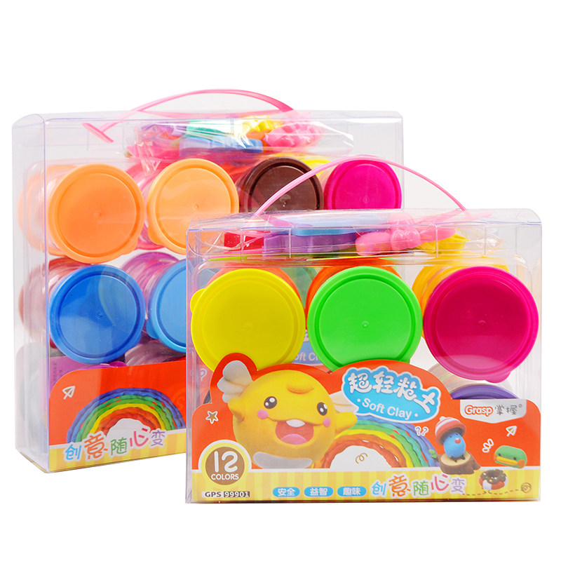 Master 24 colors ultra-light clay color clay plasticine 12 colors Children kindergarten children ultra-light clay handmade mud 24 colors
