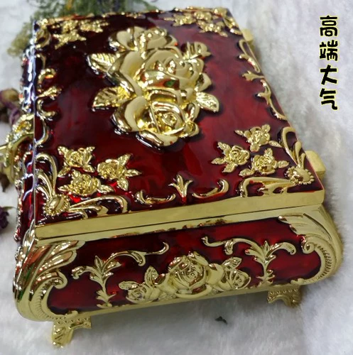 Красная модная большая коробочка для хранения, европейский стиль, Россия