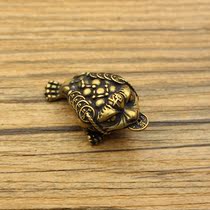 Pure copper keychain pendant gold toad solid pendant big Holy antique old brass solid