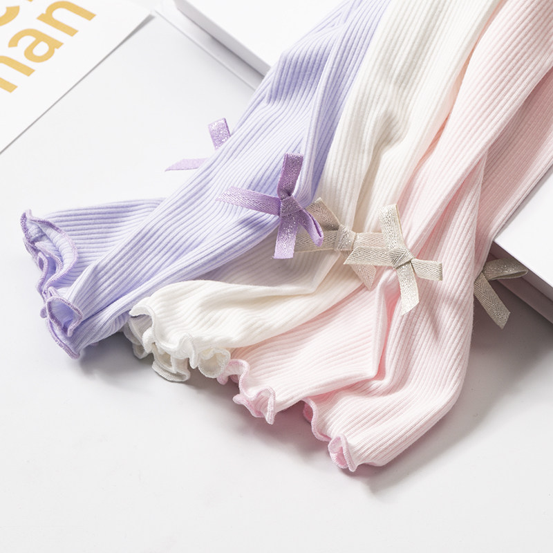 Girls' pants modal summer thin section children's underwear pants white middle-aged children's girls summer Western style anti-mosquito pants