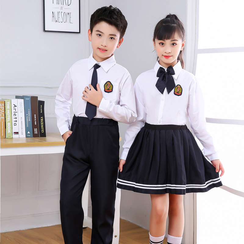 New Year's Day Children's Choral to Serve Pure Cotton Cuddling Bag Pants School Uniform Elementary School Students Poetry Recital Gown Kindergarten Dance Suit