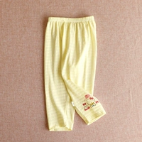 Бамбуковые хлопковые брюки желтые базы kt