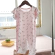 Tiansi Lotus Leaf -Eded Nightdress Pully Printed Polly Pink