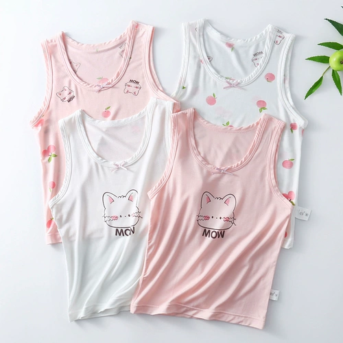 Детская тонкая летняя майка, пижама без рукавов, эффект подтяжки