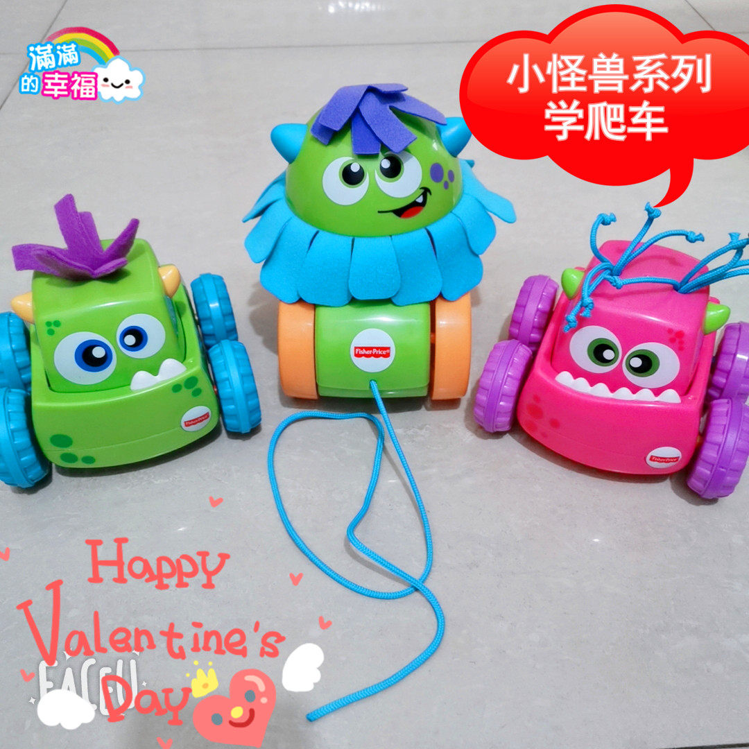 Fisher New Pint Small Monster Automatics Climbing Toddler Toddler Baby Learning Crawl Puzzle Fun Toy Car for 0-8 months