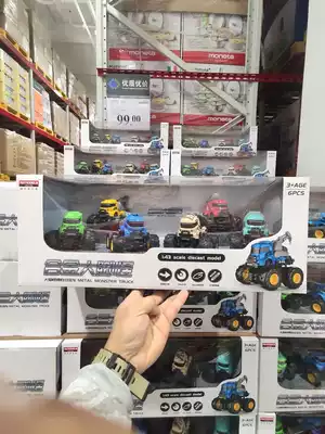 Sam Jianfengyuan cartoon toy car alloy Bigfoot toy car RW062 alloy body 6 cars