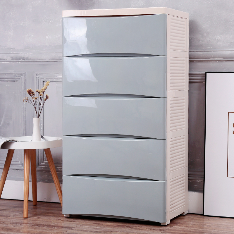 Thickened Drawer Type Storage Cabinet Plastic Baby Wardrobe