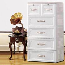 European style large drawer storage cabinet plastic wardrobe baby locker baby box toy chest