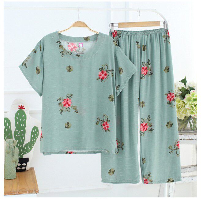 Middle aged elderly female cotton hemp vest Summer suit pure cotton loose old lady's mother sweatshirt outer bamboo knuckle cotton