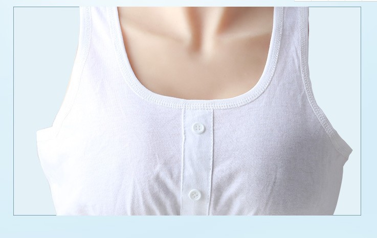 Phụ nữ trung niên và người già mặc áo lót không có vành, áo cotton cũ cộng với phân bón để tăng thêm áo ngực mỏng cho mẹ mùa hè áo dán ngực