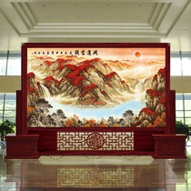 New Chinese Screen Partition Living Room Wall Hotel Hall Office feng shii Xuanguan solid wood
