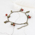 Bạn gái Vòng chân Nữ Chuông mặt dây tươi Làm đẹp Chị em Handmade Red Rope Đơn giản gốm sinh viên - Vòng chân lắc chân đẹp độc Vòng chân