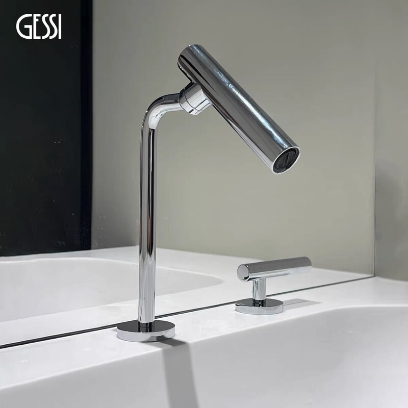 Gessi Minimalist Split-Type Rotating Spout Basin Faucet, Same Model as on Xiaohongshu, Bathroom Countertop Faucet, All-Copper Gessi Minimalist Split-Type Rotating Spout Basin Faucet, Same Model as on Xiaohongshu, Bathroom Countertop Faucet, All-Copper