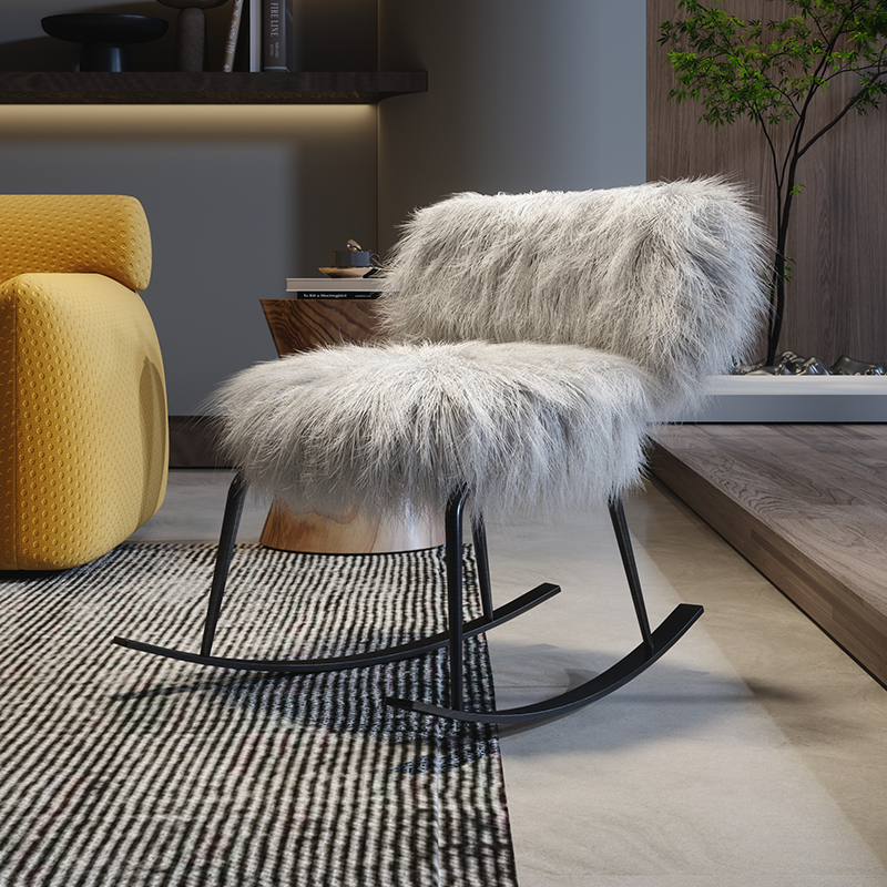 Minimalist master Italian-style single sofa chair lazy net red light luxury ins designer rocking leisure chair home