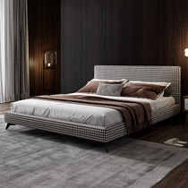 The cloth bed is modern and can be demolished The master bed is a small-scale soft-covered bed