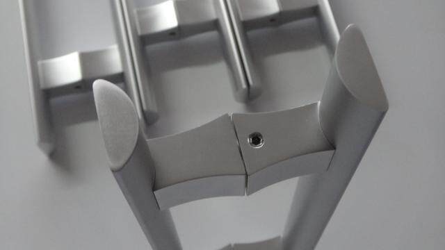 Aluminum alloy gate handle Space aluminum No frame glass door handle wooden door solid 210 holes office door