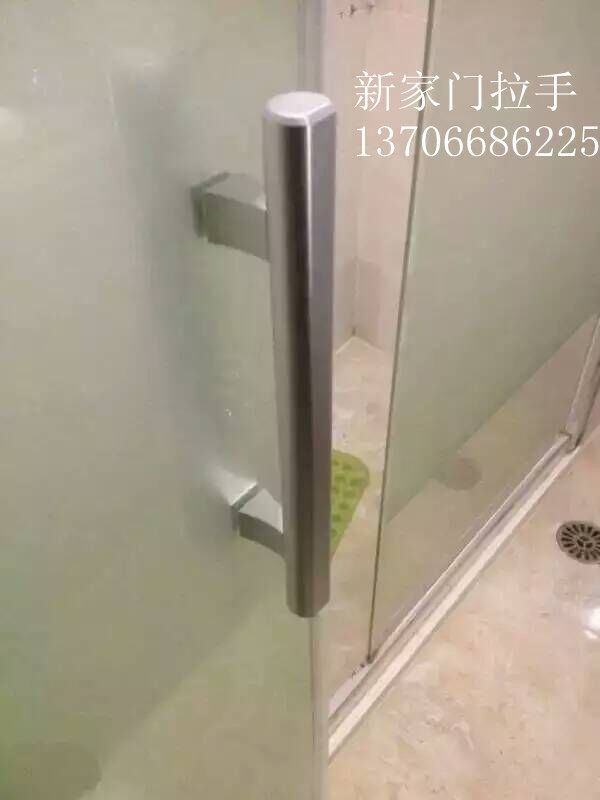 Tempered glass new aluminum alloy door handle 400 hole distance wooden door surface mounted door handle space aluminum modern simplicity