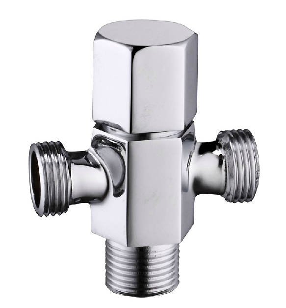 German contemporary bathroom high-end three-way angle valve double water discharge water splitting 10% 2-out triangle valve