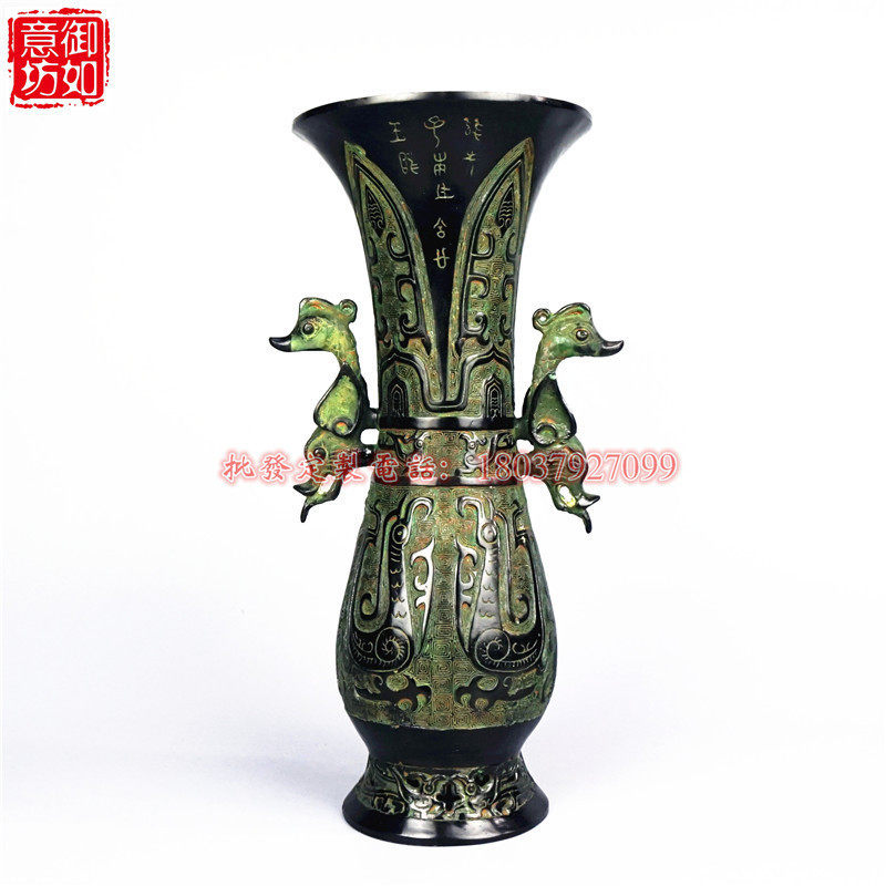 Bronzes imitated ancient pendulum pieces Gods beasts Pots Retro Crafts Gifts Swing Accessories Festivities game props Throw Arrow Retro Vases