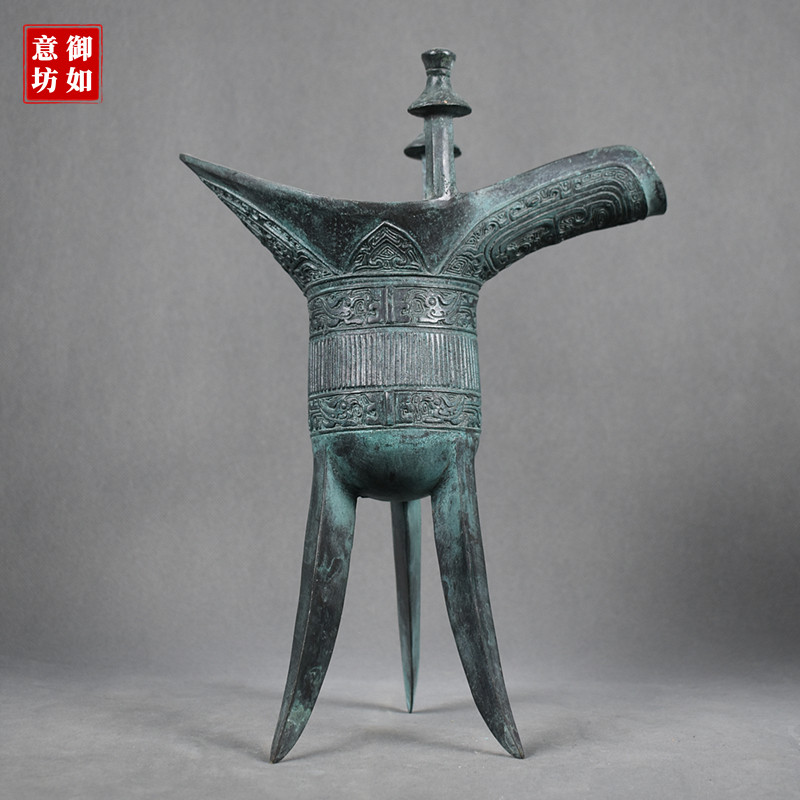 青铜器文庙孔庙祭祀礼器全套影视道具礼器七件套手工复古摆件-Taobao-Tmall