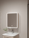 Rounded Corner Space Aluminum Smart Bathroom Mirror Cabinet Storage Cabinet Wall-Mounted with Makeup Storage Rack Vanity Mirror Box