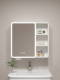 Rounded Corner Space Aluminum Smart Bathroom Mirror Cabinet Storage Cabinet Wall-Mounted with Makeup Storage Rack Vanity Mirror Box