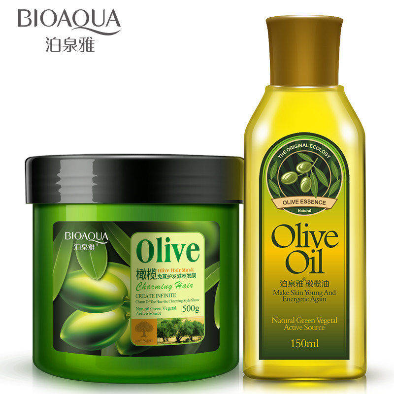 2PCS Olive Hair Mask Olive Oil Olive Hair Film Hair Care Essential Oil Hair Care 2 pieces
