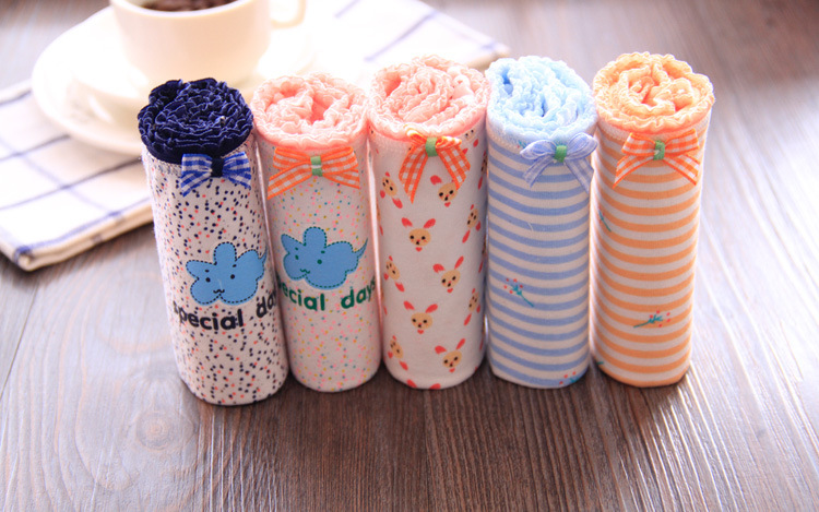 5 món quà đóng hộp đồ lót bằng vải cotton cho phụ nữ quần short đáy quần nữ gợi cảm cỡ lớn nữ sinh mới quần lót cotton