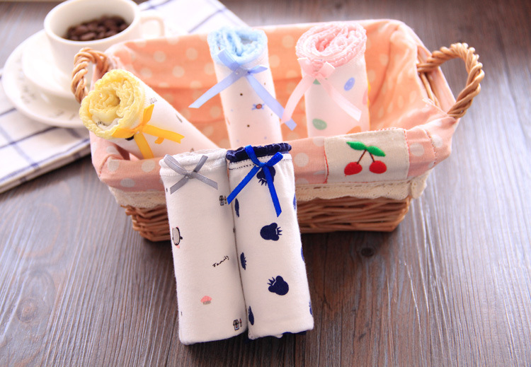 5 món quà đóng hộp đồ lót bằng vải cotton cho phụ nữ quần short đáy quần nữ gợi cảm cỡ lớn nữ sinh mới quần lót cotton