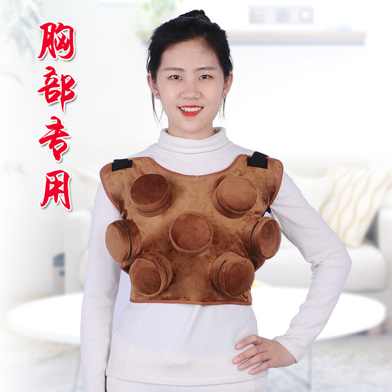 Chest with moxibustion and moxibustion box housebreast room female pure copper acupuncture equipment silver can