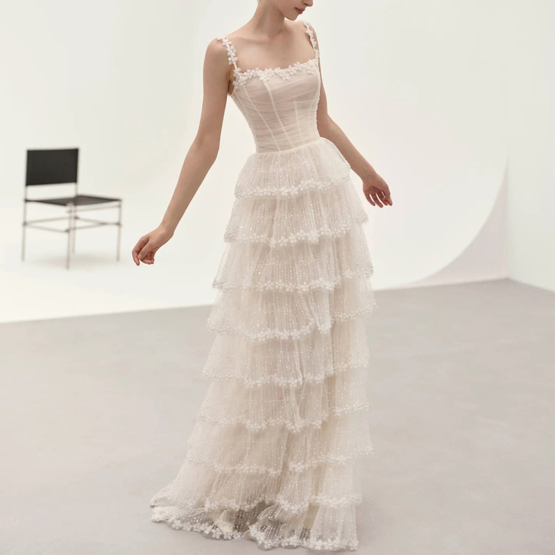Light Wedding Dress with Straps, Super Fairy-Like Princess Dress for Women, New 26-Style Bridal Dress for Marriage Registration, Engagement, Light Gauze, Forest Style, Travel Photography Light Wedding Dress with Straps, Super Fairy-Like Princess Dress for Women, New 26-Style Bridal Dress for Marriage Registration, Engagement, Light Gauze, Forest Style, Travel Photography