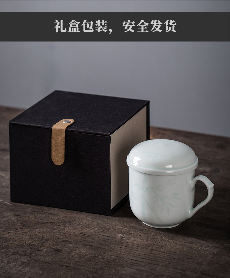 Jingdezhen ceramic its ceramic filter cups with cover hand in high - grade office tea cup children separated