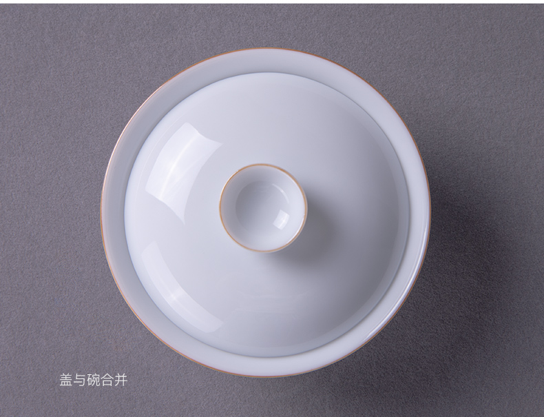 Public remit sweet white porcelain craft tureen single kung fu tea set jingdezhen ceramic cups small Japanese tea bowl