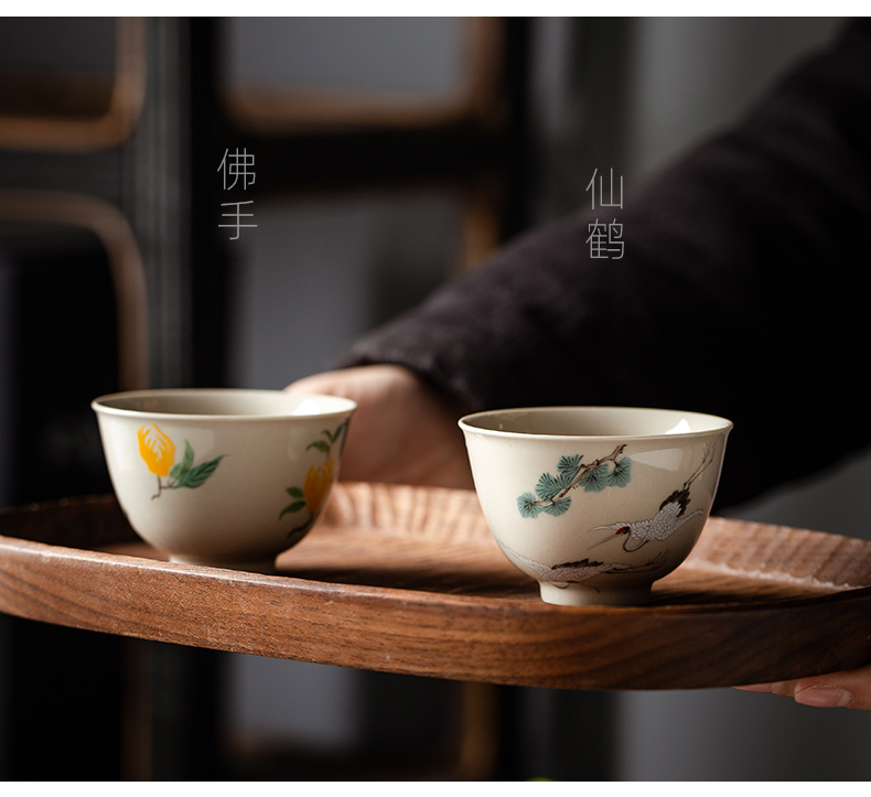 Single cup kung fu tea cups small bowl tea masters cup by hand, jingdezhen ceramic tea set man woman only antique