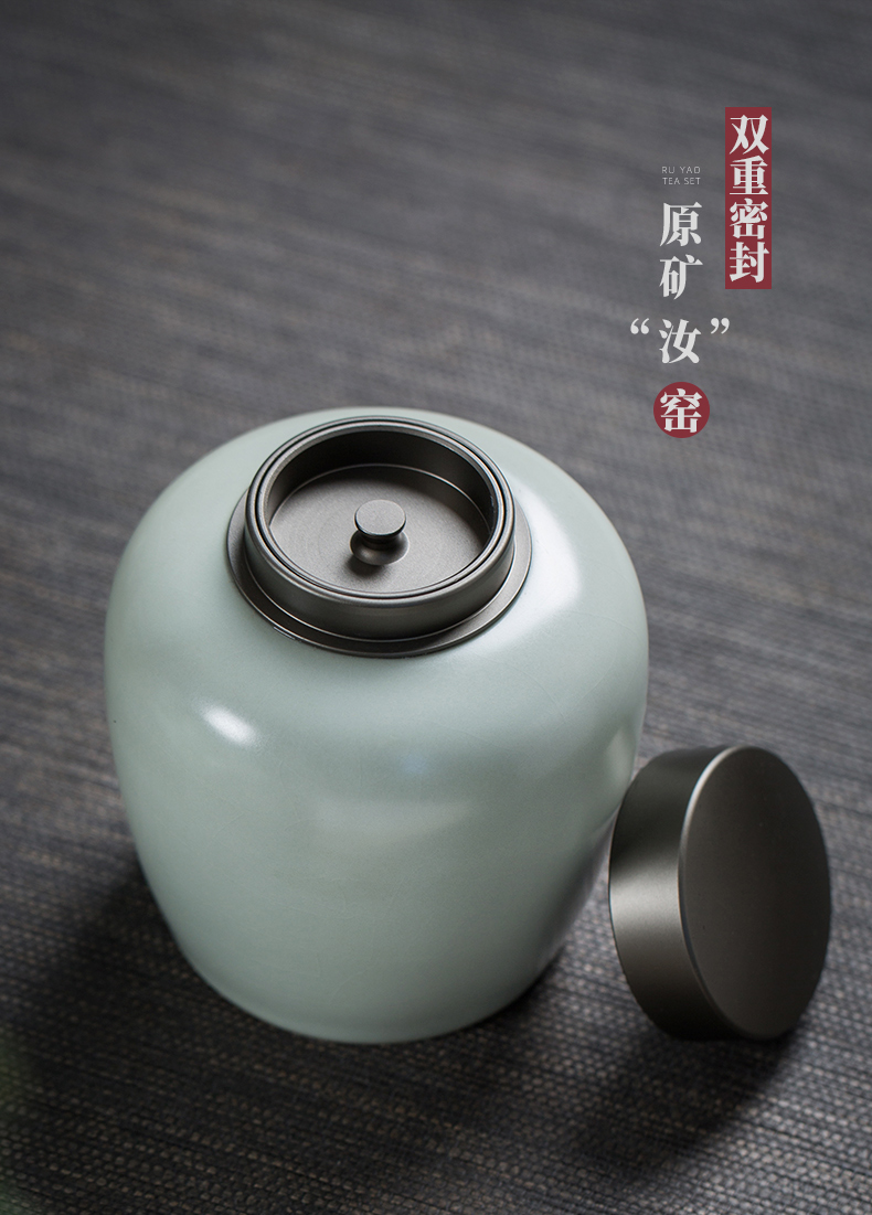 Your up pot containing small jingdezhen ceramic store tea caddy fixings seal household kung fu tea accessories