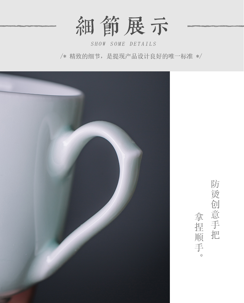 Jingdezhen ceramic its ceramic filter cups with cover hand in high - grade office tea cup children separated