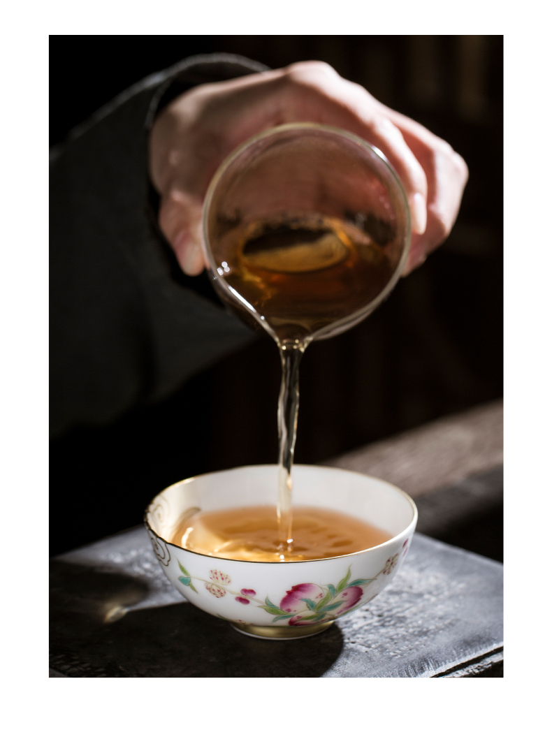 Kung fu tea cup master cup sample tea cup jingdezhen ceramic powder enamel hand - made pure hand - made tea light single white porcelain