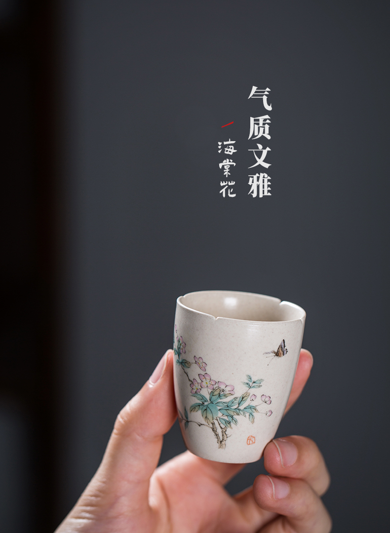 Jingdezhen ceramic kung fu tea cups small Japanese master sample tea cup white porcelain cup single cup "women 's singles a ceramic tea set