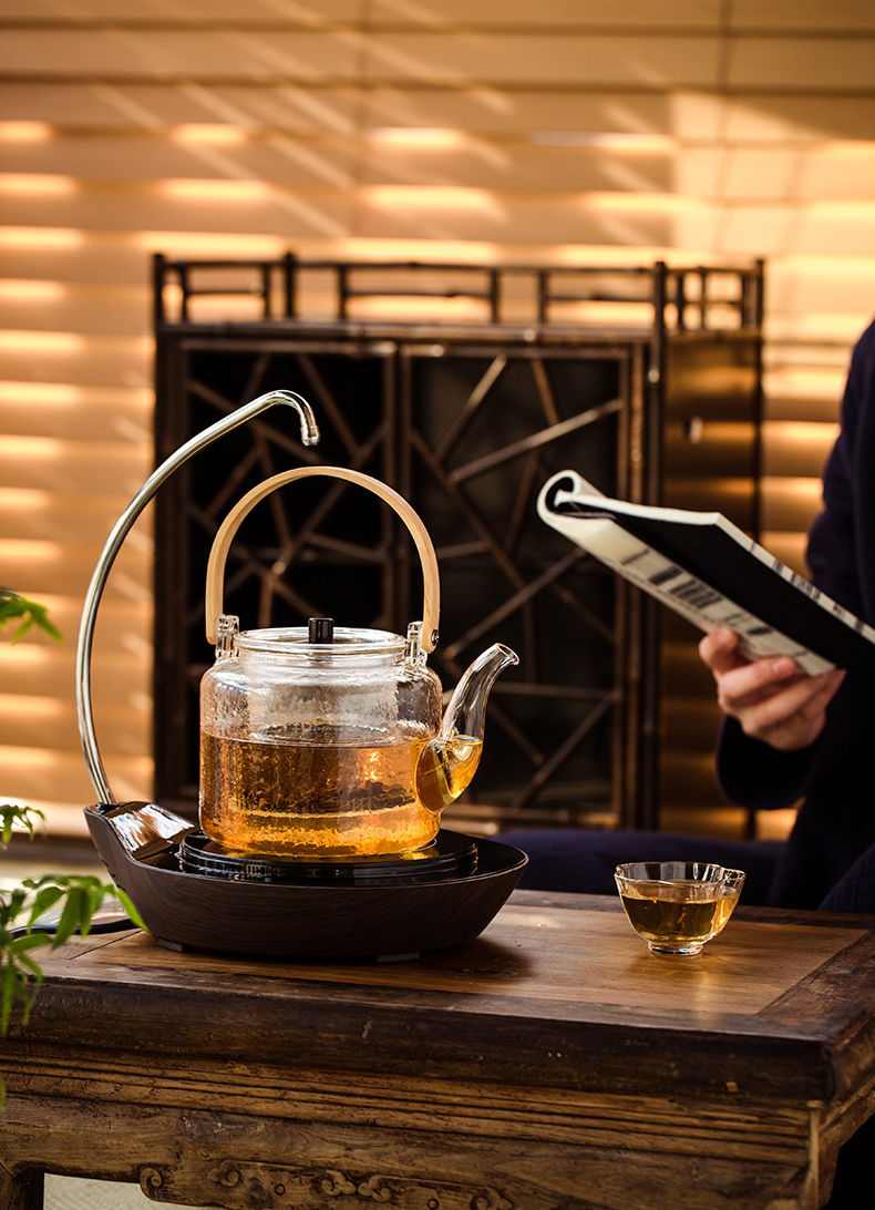 Electric TaoLu tea stove cooking pot and hammer glass curing pot of household cooking tea tea set single pot of high temperature resistant