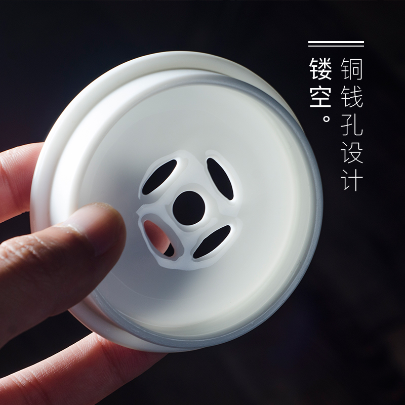 Public remit sweet white ceramic building water jar with cover small tea wash to the mini dross barrels of Japanese kung fu tea accessories