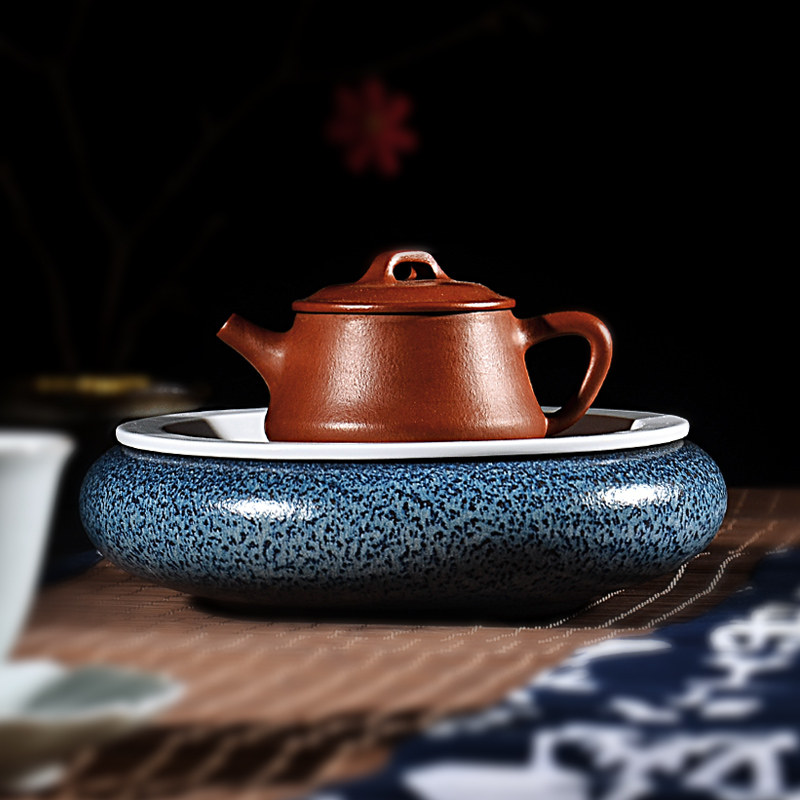 The Pot bearing Pot holder, dry mercifully machine ceramic hand - made dry mercifully small Japanese kung fu tea tray was circular water, after the tea accessories