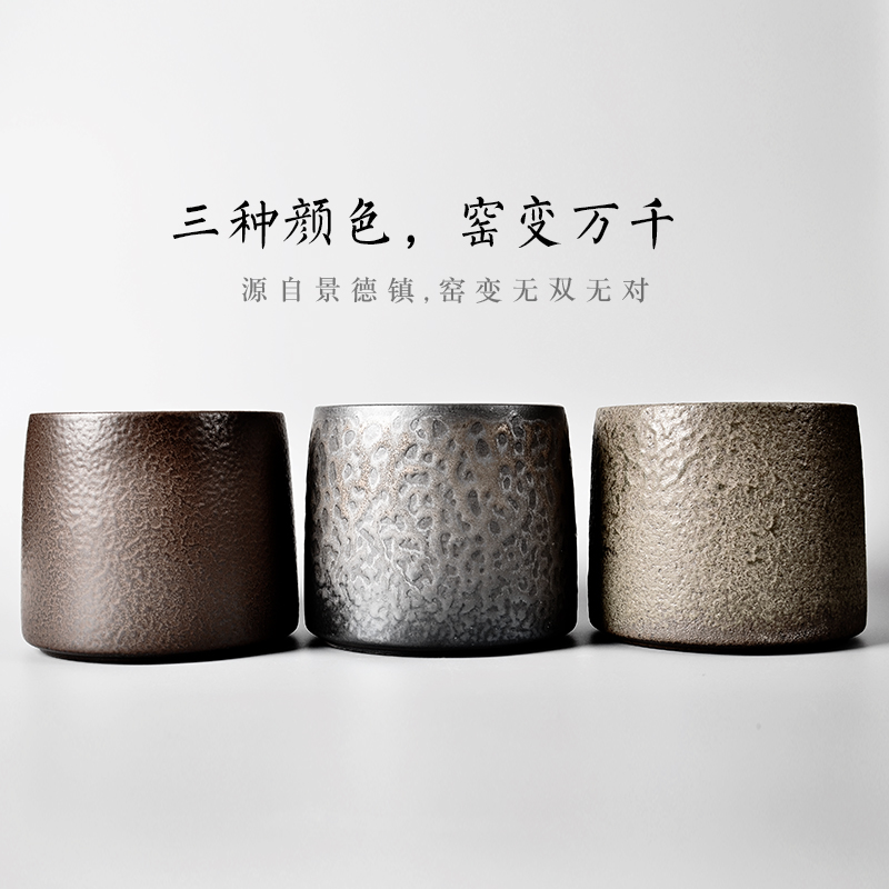 Public remit coarse pottery in hot tea to wash large straight barrel cylinder small black ceramic kung fu tea tea accessories restoring ancient ways