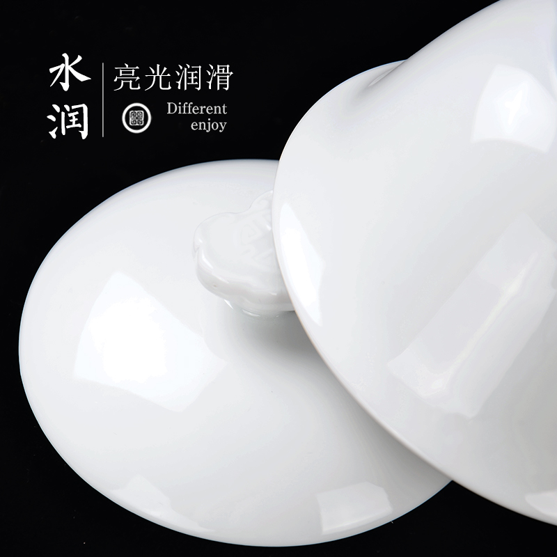 Public remit jingdezhen best ceramic tureen large hand - made of only three bowl of blue and white porcelain tea kungfu cup