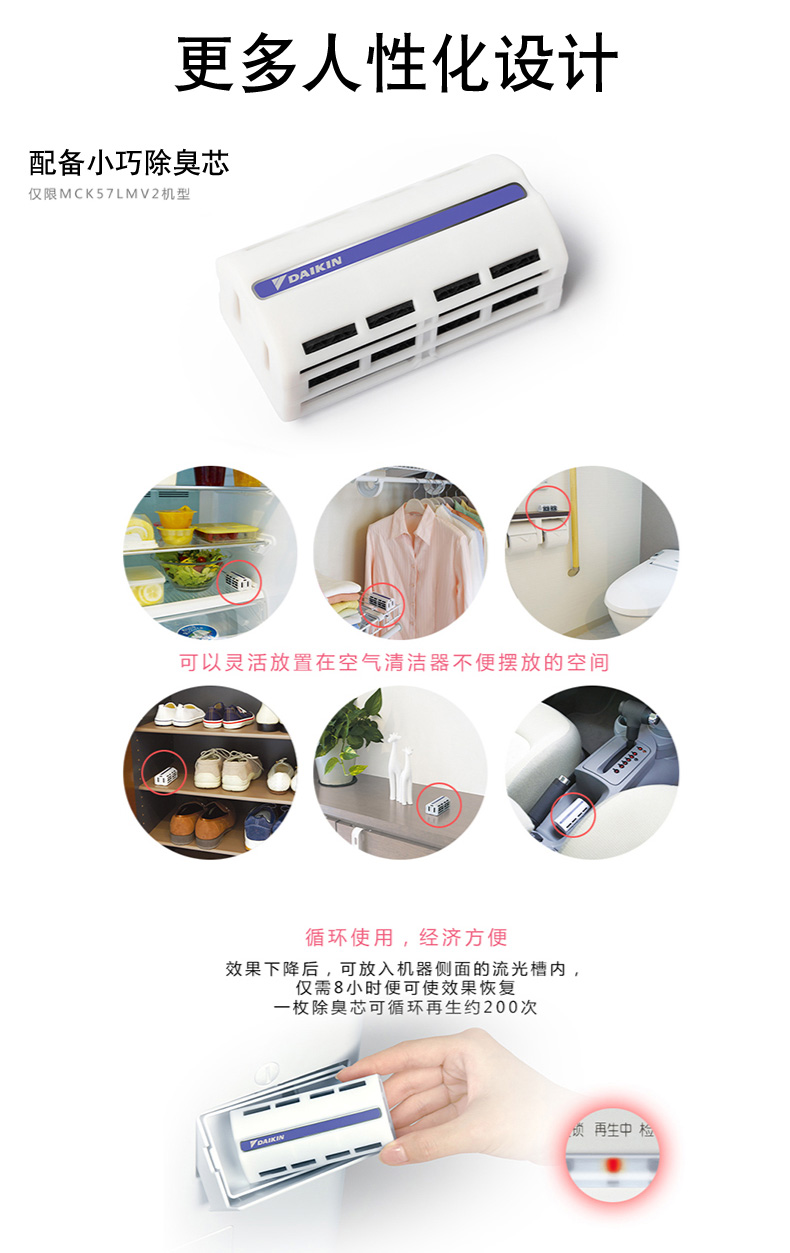 máy lọc không khí nguyễn kim Máy lọc không khí Daikin làm ẩm nhà ngoài khói bụi PM2.5 ngoài khói formaldehyd khói cũ MCK57LMV2 máy hút ẩm sharp