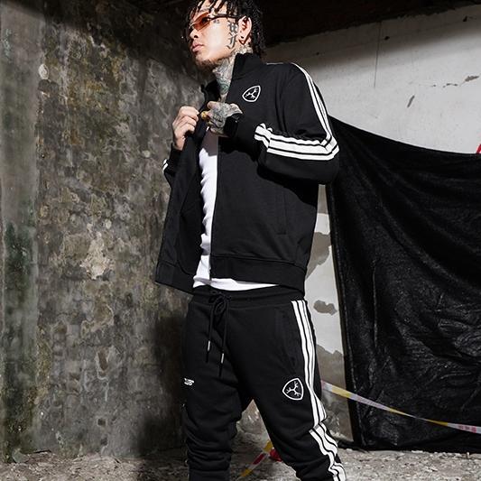 Tgfclub24Aw Embroidered Logo Street Drill American-Style Sports Webbing Sweatshirt and Sweatpants Basic Set Tgfclub24Aw Embroidered Logo Street Drill American-Style Sports Webbing Sweatshirt and Sweatpants Basic Set