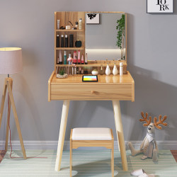 Nordic Dressing Table for Rental Bedroom, Small Apartment Makeup Table, Trendy ins Style, Modern Minimalist Dressing Table, Economical Type
