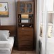 All Solid Wood Nordic Dressing Table Storage Cabinet Integrated Bedroom Small Flip-Top Dressing Table Mini Bedside Table Dressing Table