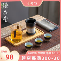 Zhen Pongtang Travel Tea Set Express Guest Cup Portable Utive Tea With Outdoor Carry-on ceramic One pot of four small sets